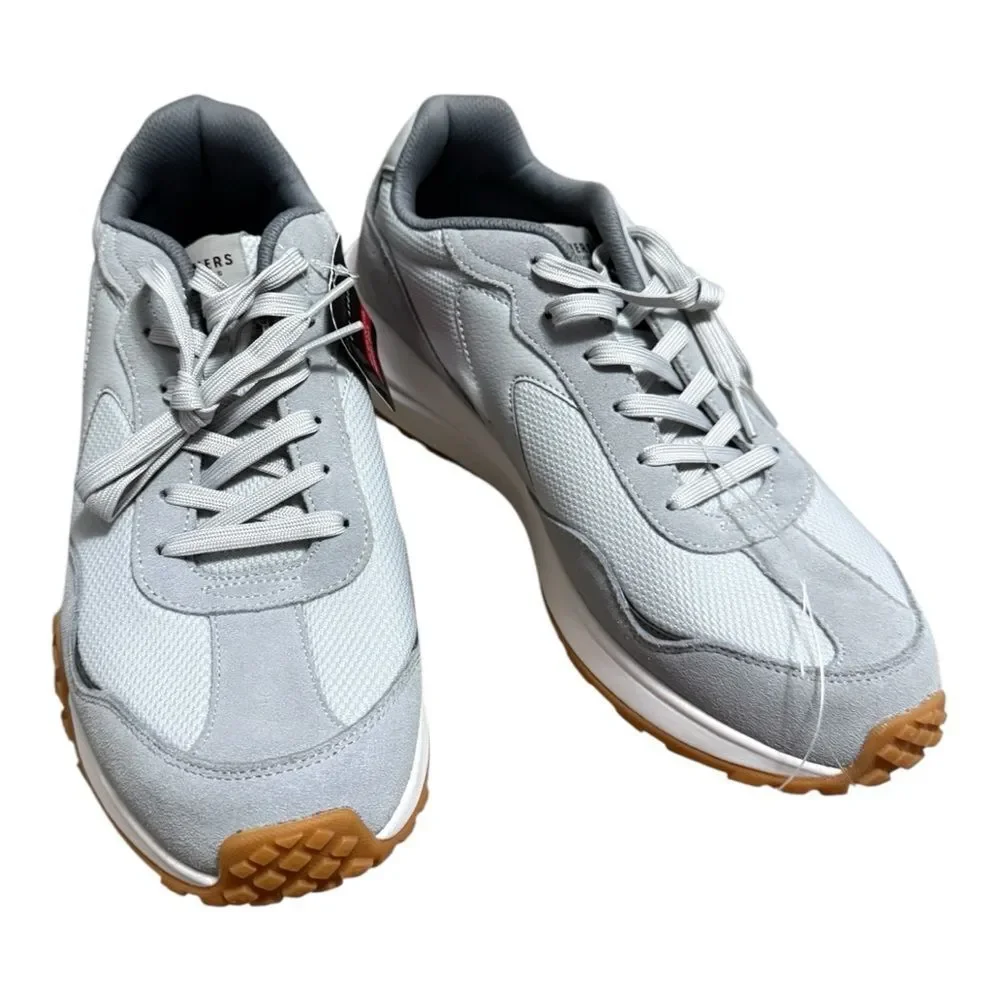 NEW SKECHERS Men's Fury Retro Jogger Sneaker Grey size 11.5